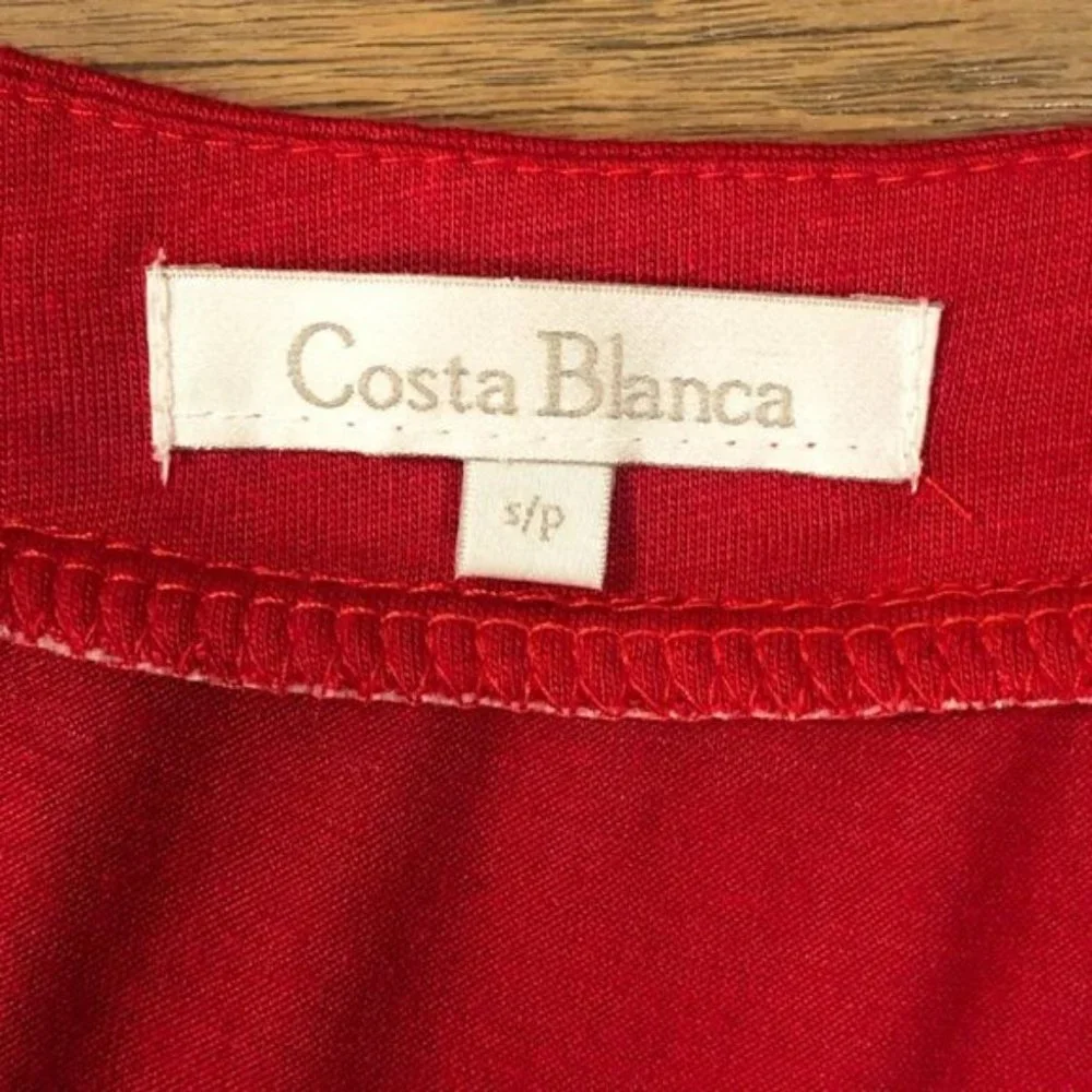 ***SOLD*** Red Summer Casual Flowy Sleeveless Short Dress with Pockets - Picture 5 of 6